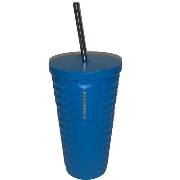 Starbucks Other - STARBUCKS Blue Studded Stainless Steel Tumbler